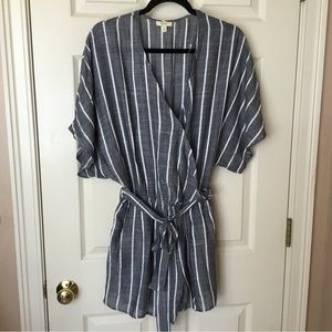 Kori Gray & White Striped Romper - M